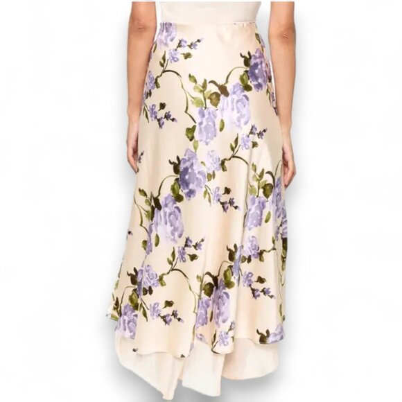 Cami NYC Genoa Silk Midi Skirt XS – Moonflower Watercolor Print NWT - Picture 6 of 14